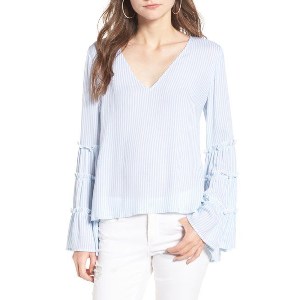 NWOT BP Bell Sleeve Striped Top